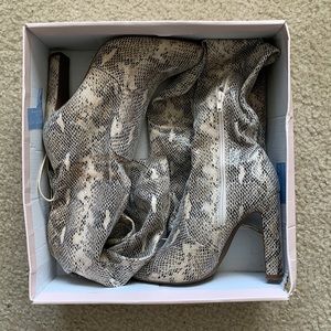 Snakeskin Heeled Boots
